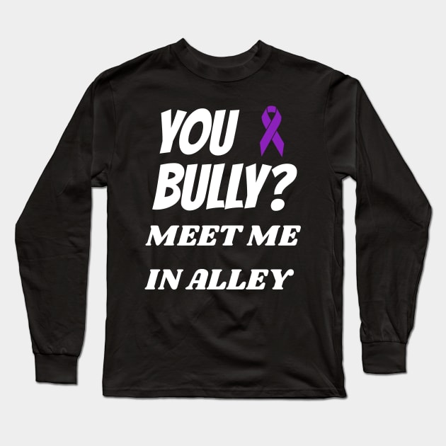 Domestic Violence Purple Ribbon Long Sleeve T-Shirt by who_rajiv